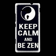Coque Sony Xpéria SP Keep Calm Be Zen Noir