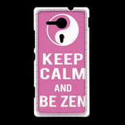 Coque Sony Xpéria SP Keep Calm Be Zen Rose