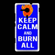 Coque Sony Xpéria SP Keep Calm Burn Bleu
