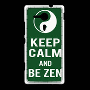 Coque Sony Xpéria SP Keep Calm Be Zen Vert