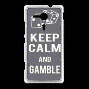 Coque Sony Xpéria SP Keep Calm Gamble Gris