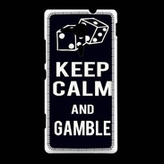 Coque Sony Xpéria SP Keep Calm Gamble Noir