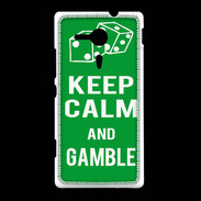 Coque Sony Xpéria SP Keep Calm Gamble Vert