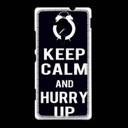 Coque Sony Xpéria SP Keep Calm Hurry up Noir