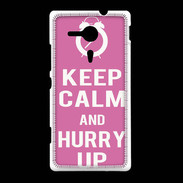 Coque Sony Xpéria SP Keep Calm Hurry up Rose