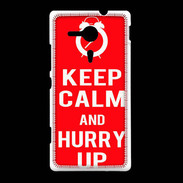 Coque Sony Xpéria SP Keep Calm Hurry up Rouge