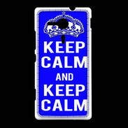 Coque Sony Xpéria SP Keep Calm Bleu