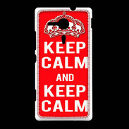 Coque Sony Xpéria SP Keep Calm Rouge