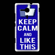 Coque Sony Xpéria SP Keep Calm Like This Bleu
