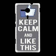 Coque Sony Xpéria SP Keep Calm Like This Gris