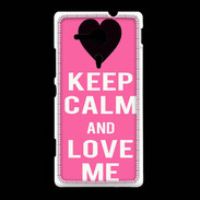 Coque Sony Xpéria SP Keep Calm Love me Rose