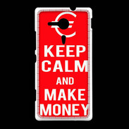 Coque Sony Xpéria SP Keep Calm Make money Rouge