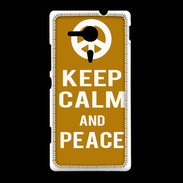Coque Sony Xpéria SP Keep Calm Peace Orange