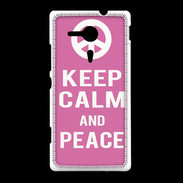 Coque Sony Xpéria SP Keep Calm Peace Rose