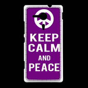 Coque Sony Xpéria SP Keep Calm Peace Violet