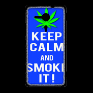 Coque Sony Xpéria SP Keep Calm Smoke it Bleu