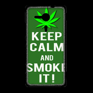 Coque Sony Xpéria SP Keep Calm Smoke it Kaki