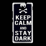 Coque Sony Xpéria SP Keep Calm Stay dark Noir