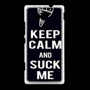 Coque Sony Xpéria SP Keep Calm Suck me Noir
