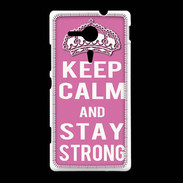 Coque Sony Xpéria SP Keep Calm Stay strong Rose