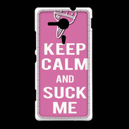 Coque Sony Xpéria SP Keep Calm Suck me Rose