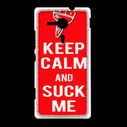 Coque Sony Xpéria SP Keep Calm Suck me Rouge