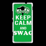 Coque Sony Xpéria SP Keep Calm Swag Vert