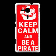 Coque Sony Xpéria SP Keep Calm Be a Pirate Rouge