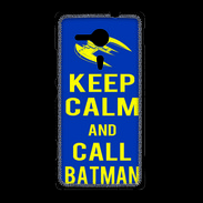 Coque Sony Xpéria SP Keep Calm Batman Bleu