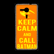 Coque Sony Xpéria SP Keep Calm Call Batman Orange
