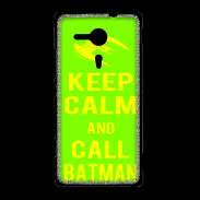 Coque Sony Xpéria SP Keep Calm Call Batman Vert pomme