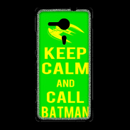 Coque Sony Xpéria SP Keep Calm Call Batman Vert