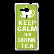 Coque Sony Xpéria SP Keep Calm Drink Tea Vert pomme