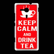 Coque Sony Xpéria SP Keep Calm Drink Tea Rouge