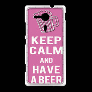 Coque Sony Xpéria SP Keep Calm Have a beer Rose