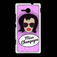 Coque Sony Xpéria SP Miss Champagne Brune