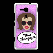 Coque Sony Xpéria SP Miss Champagne Chatain