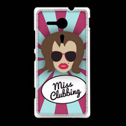 Coque Sony Xpéria SP Miss Clubbing Chatain