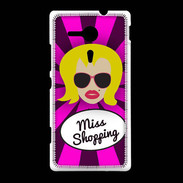 Coque Sony Xpéria SP Miss Shopping Blonde