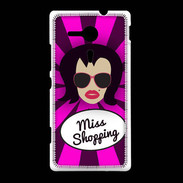 Coque Sony Xpéria SP Miss Shopping Brune