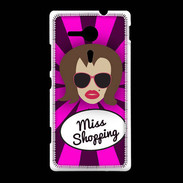 Coque Sony Xpéria SP Miss Shopping Chatain