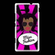 Coque Sony Xpéria SP Miss Fashion Black