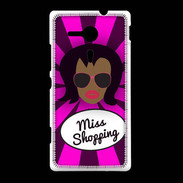 Coque Sony Xpéria SP Miss Shopping Black