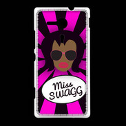 Coque Sony Xpéria SP Miss Swag Black