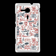 Coque Sony Xpéria SP Adishatz All Over Rugby YM
