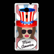 Coque Sony Xpéria SP Miss USA Chatain