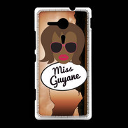 Coque Sony Xpéria SP Miss Guyane Black