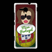 Coque Sony Xpéria SP Miss Portugal Chatain