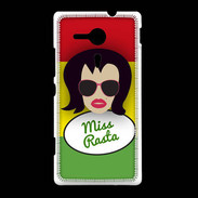 Coque Sony Xpéria SP Miss Rasta Brune
