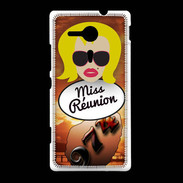 Coque Sony Xpéria SP Miss Réunion Blonde